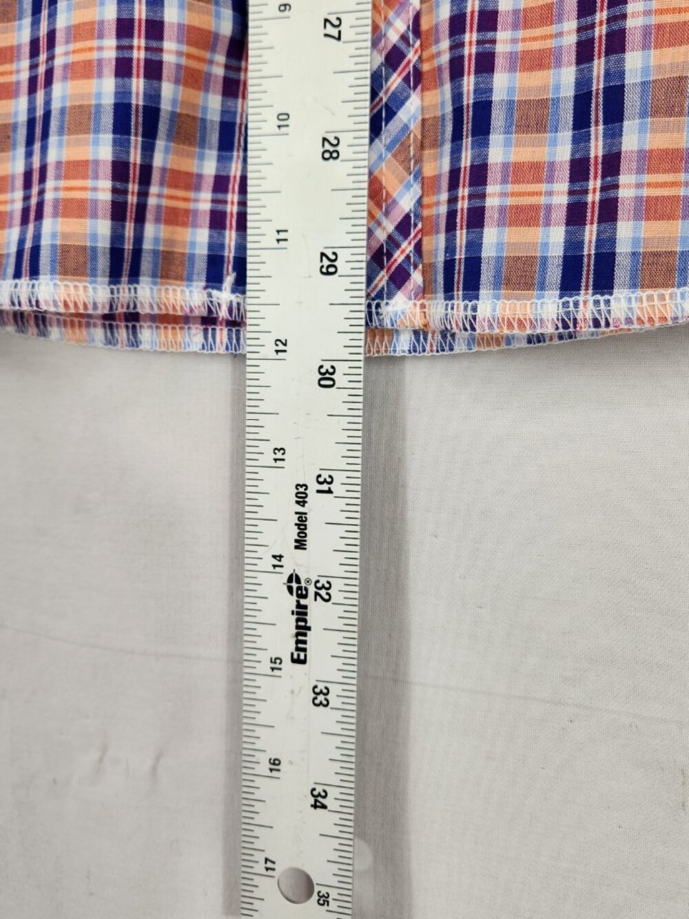 Wrangler Pearl Snap Western Shirt Mens S Orange Purple Plaid Cowboy Ranch Rodeo - Picture 4 of 6
